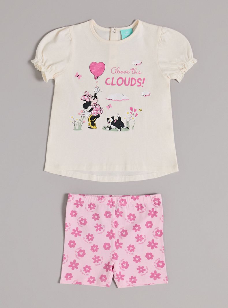 Conjunto Polera y Calza Corta Minnie Flores