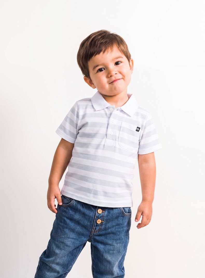 Polera Yarn Dye Bicolor Niño