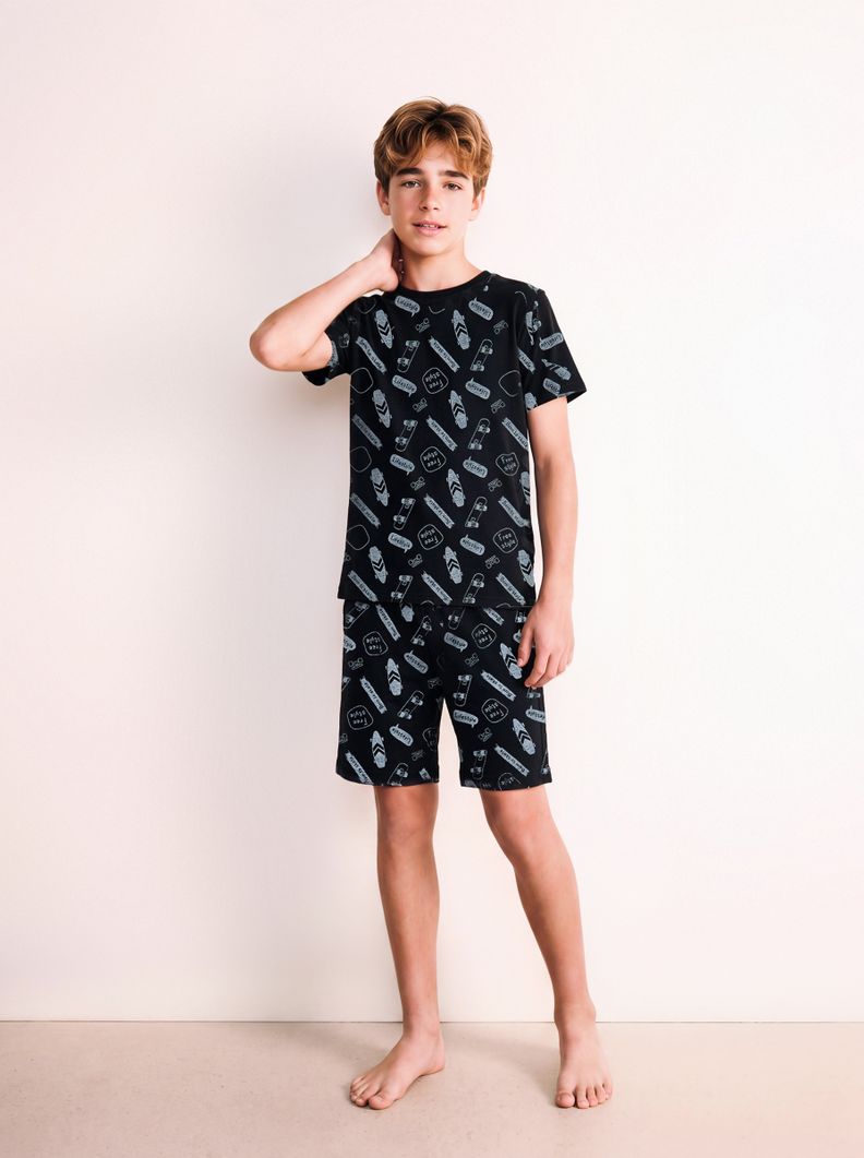 Pijama Junior Manga Corta con Estampado Niño
