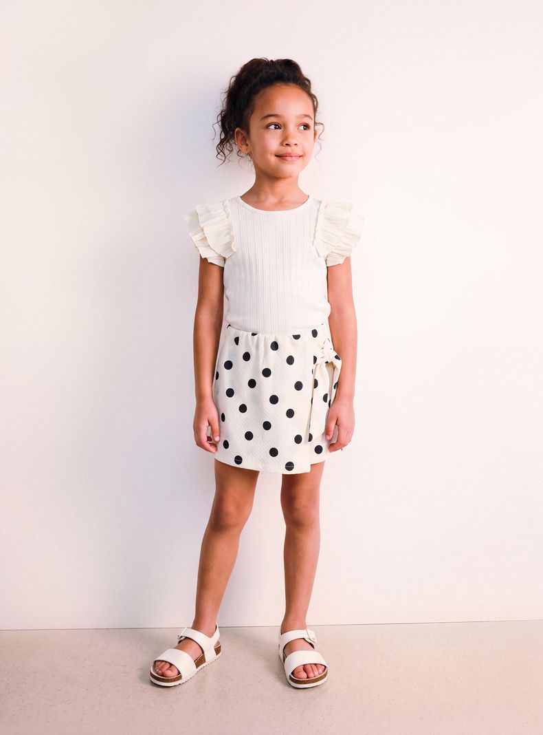 Short Skort Tela Confortable con Diseño Estampado