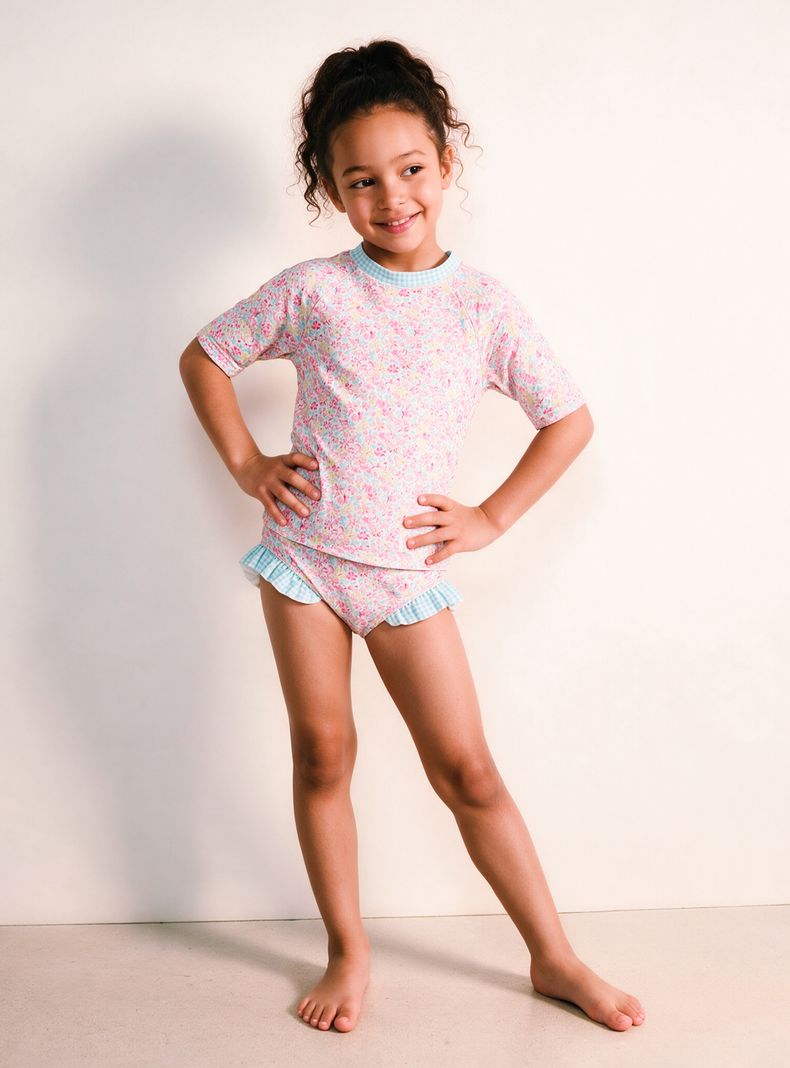 Traje de Baño Conjunto Parte Inferior con Vuelos
