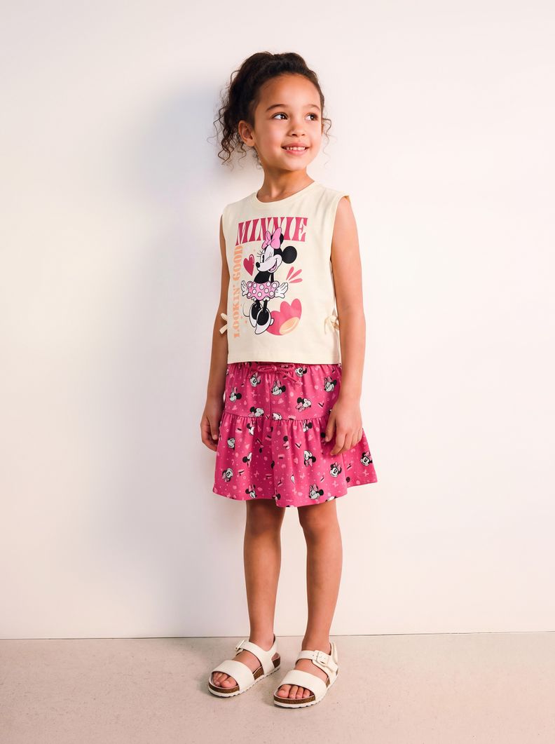 Conjunto Polera y Short Minnie Mouse