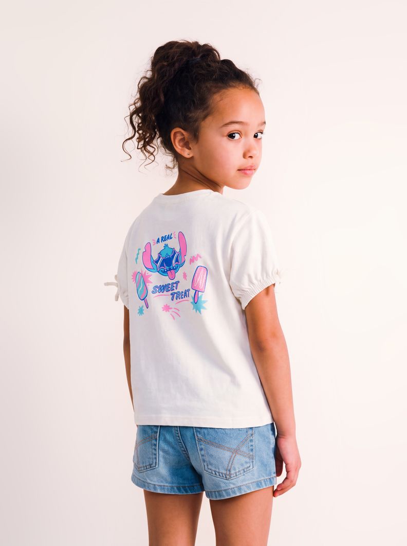 Polera Estampada con Brillos Stitch y Ángel