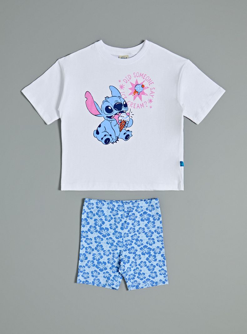 Conjunto Polera y Calza Corta Stitch y Ángel