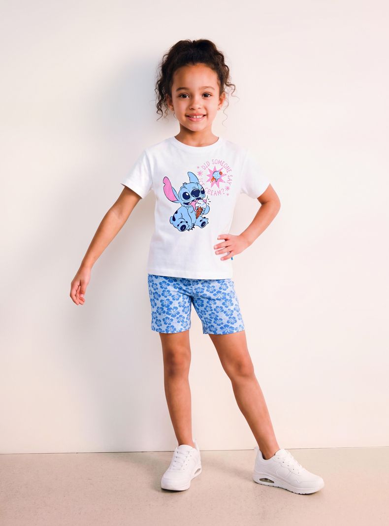 Conjunto Polera y Calza Corta Stitch y Ángel
