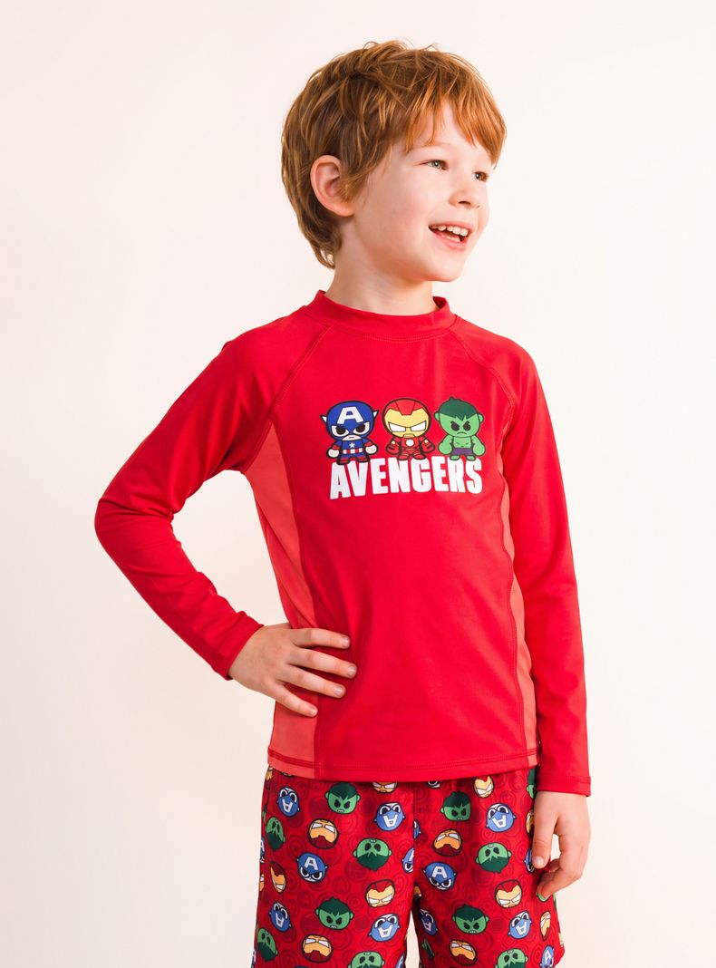 Traje de Baño Polera Superhéroes Avengers