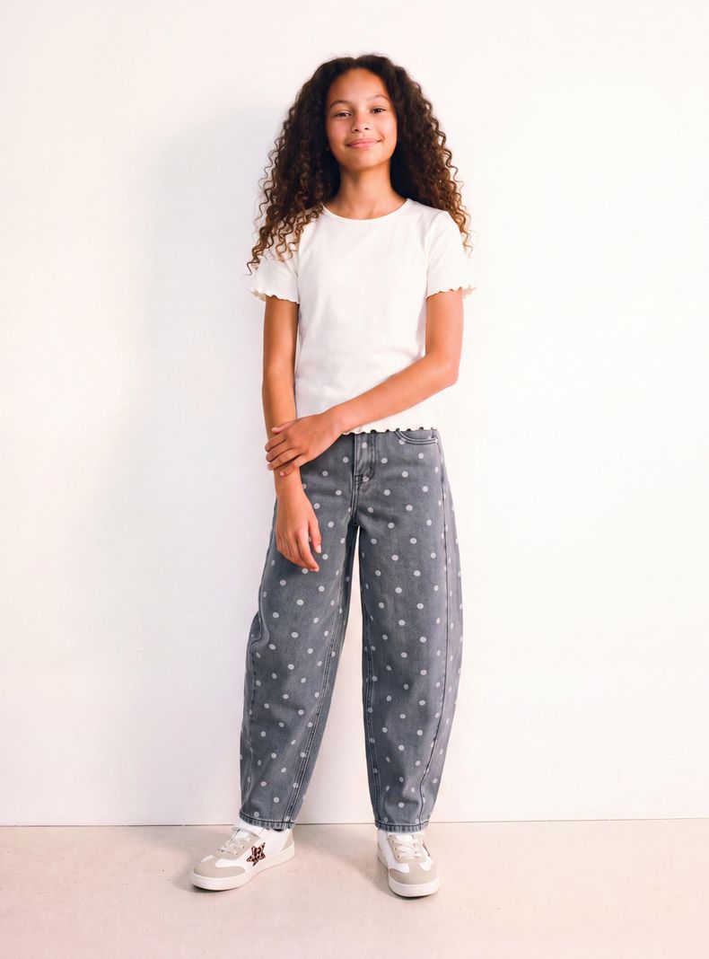 Jeans Barrel Lunares