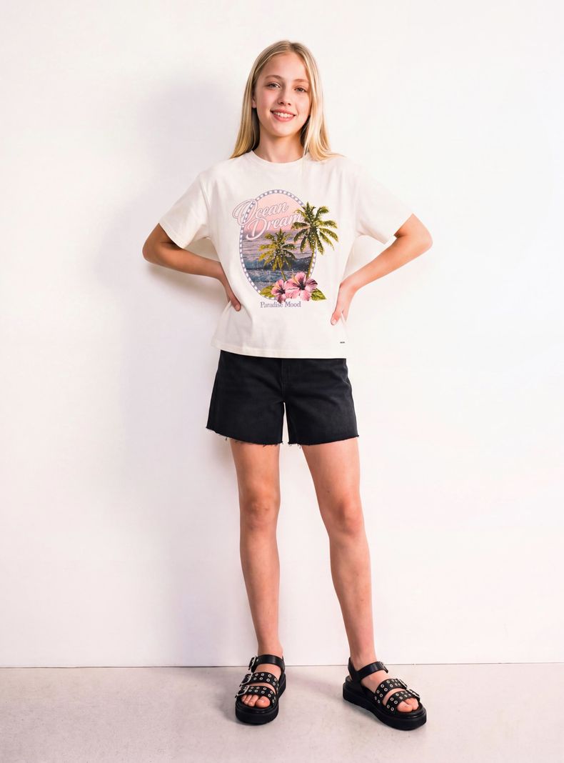 Short Largo con Estrella Strass