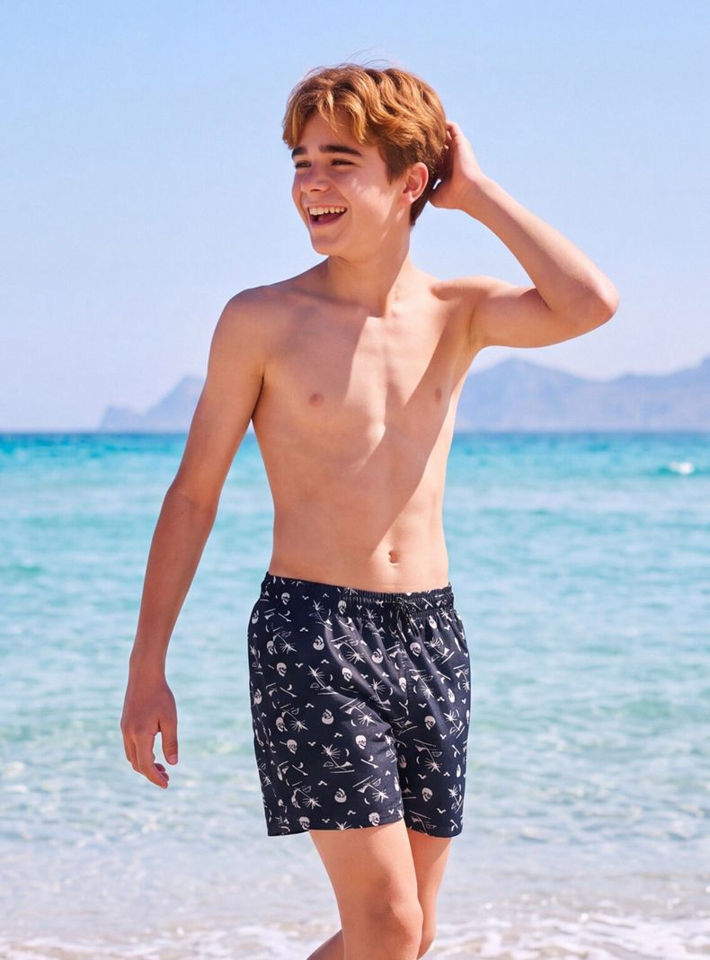 Traje de Baño Básico Estampado Niño
