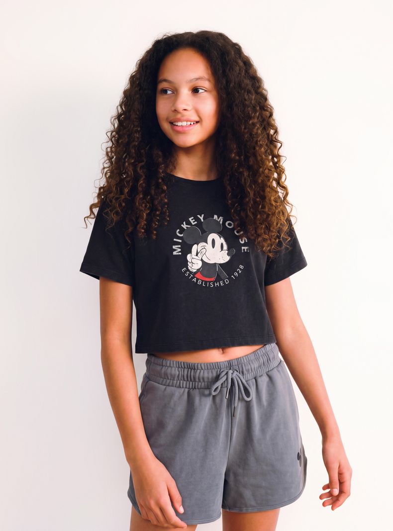 Polera Crop Mickey Mouse Niña