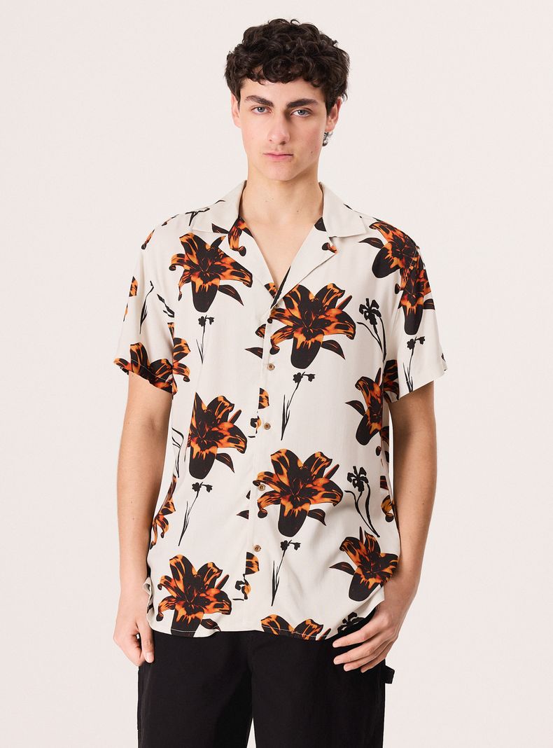 Camisa Abotonada Manga Corta