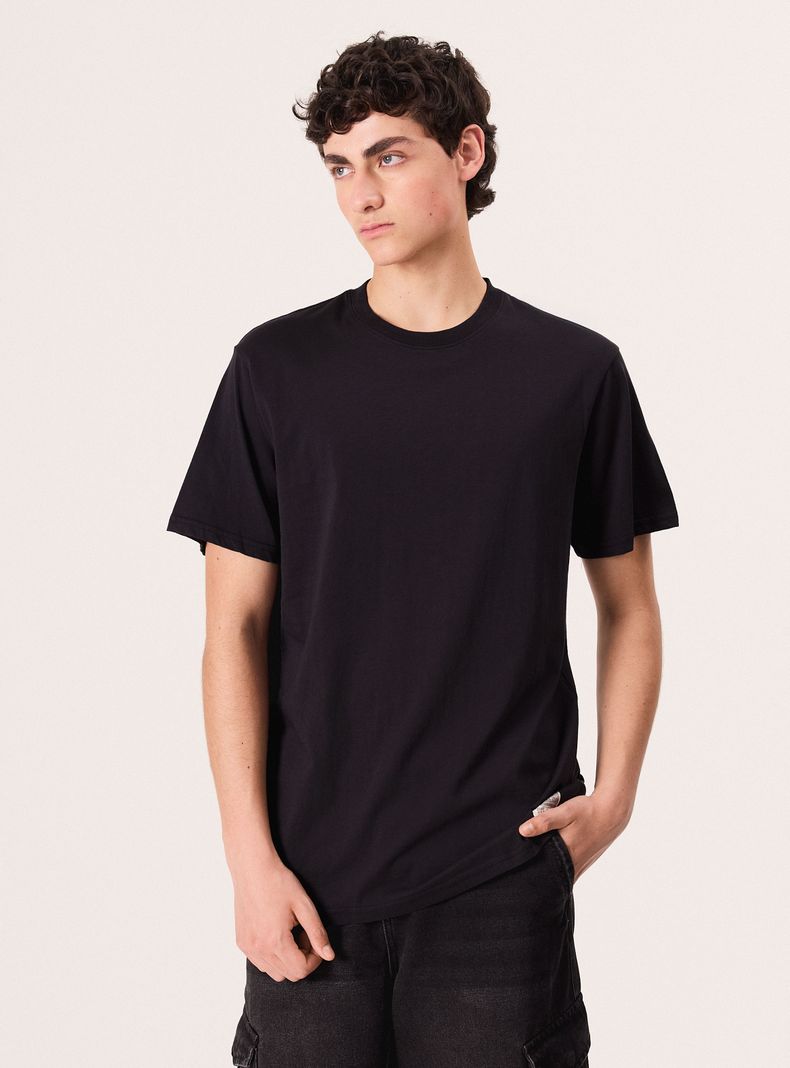 Polera Lisa Manga Corta Cuello Redondo