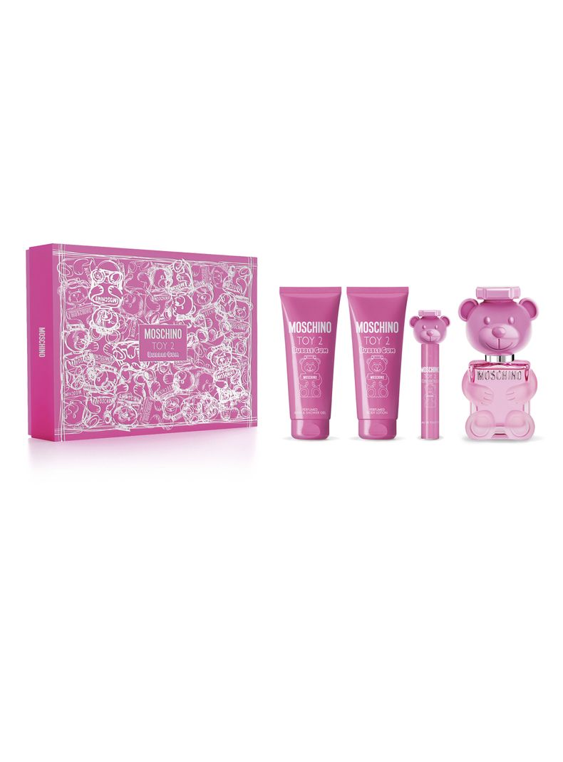 Set Perfume Toy 2 Bubble Gum EDT Mujer 100 ml + 10 ml + Body Shower 100 ml + Body Lotion 100 ml