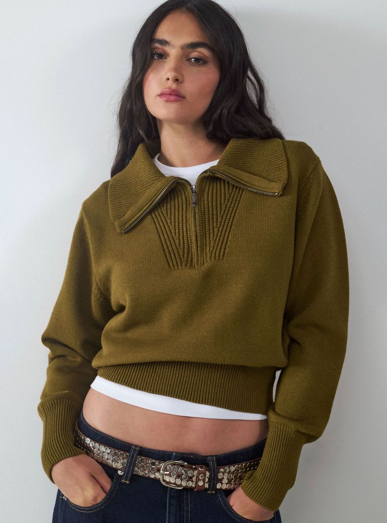 Sweater Cremallera de Punto