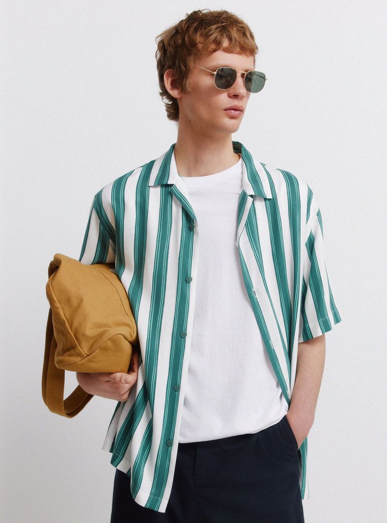 Camisa Manga Corta Viscosa Raya