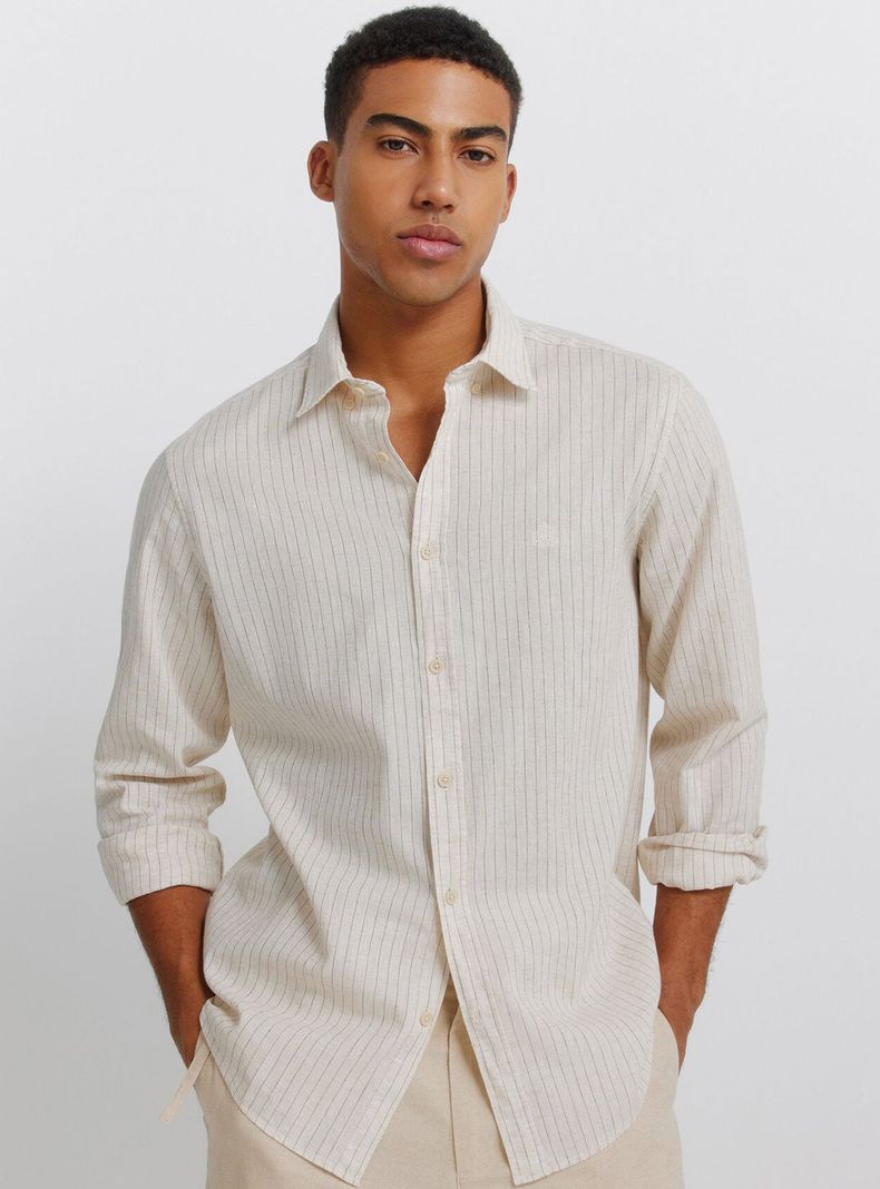 Camisa de Lino a Rayas