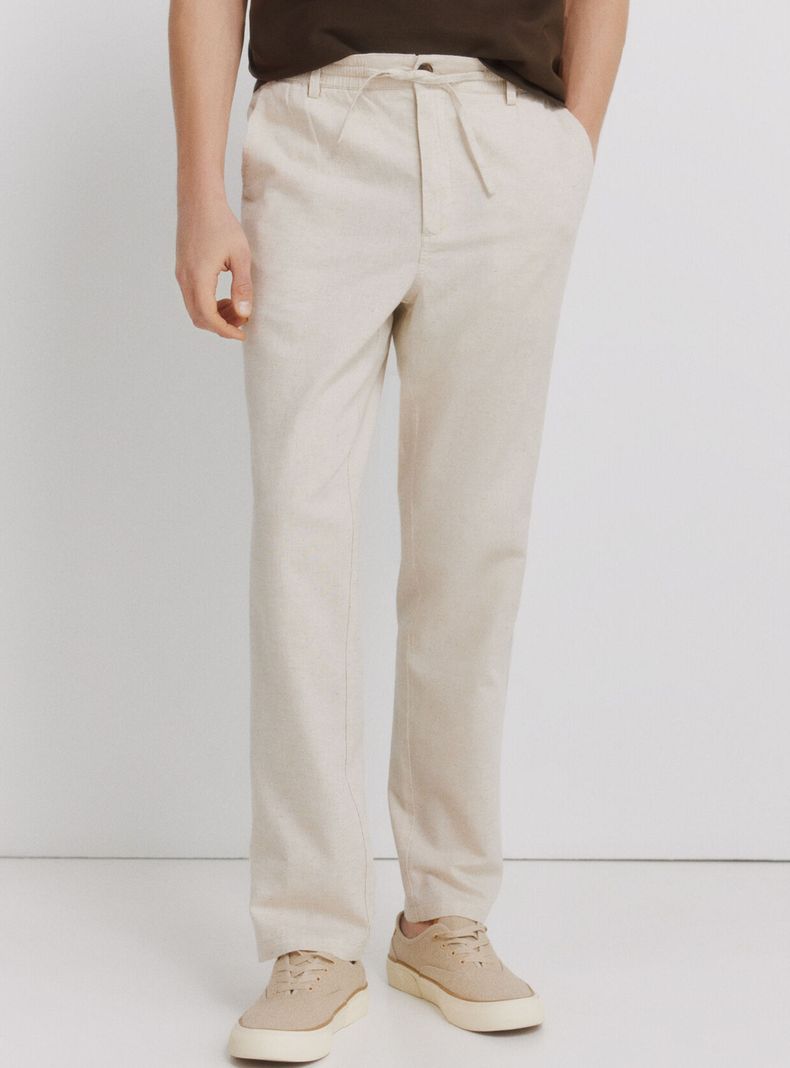 Pantalón Chino Comfort Fit de Lino