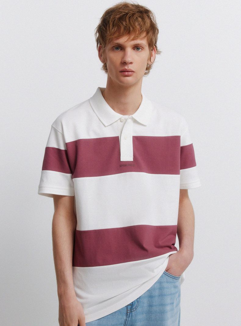 Polera Cuello Bloques Color Regular Fit