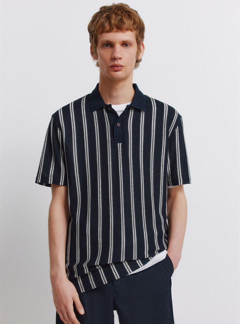 Polera Polo Raya Vertical