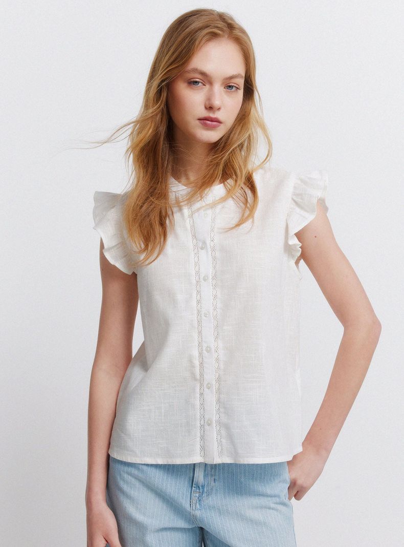 Blusa Manga Corta Lace