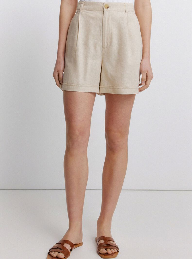 Short con Bolsillo Lino