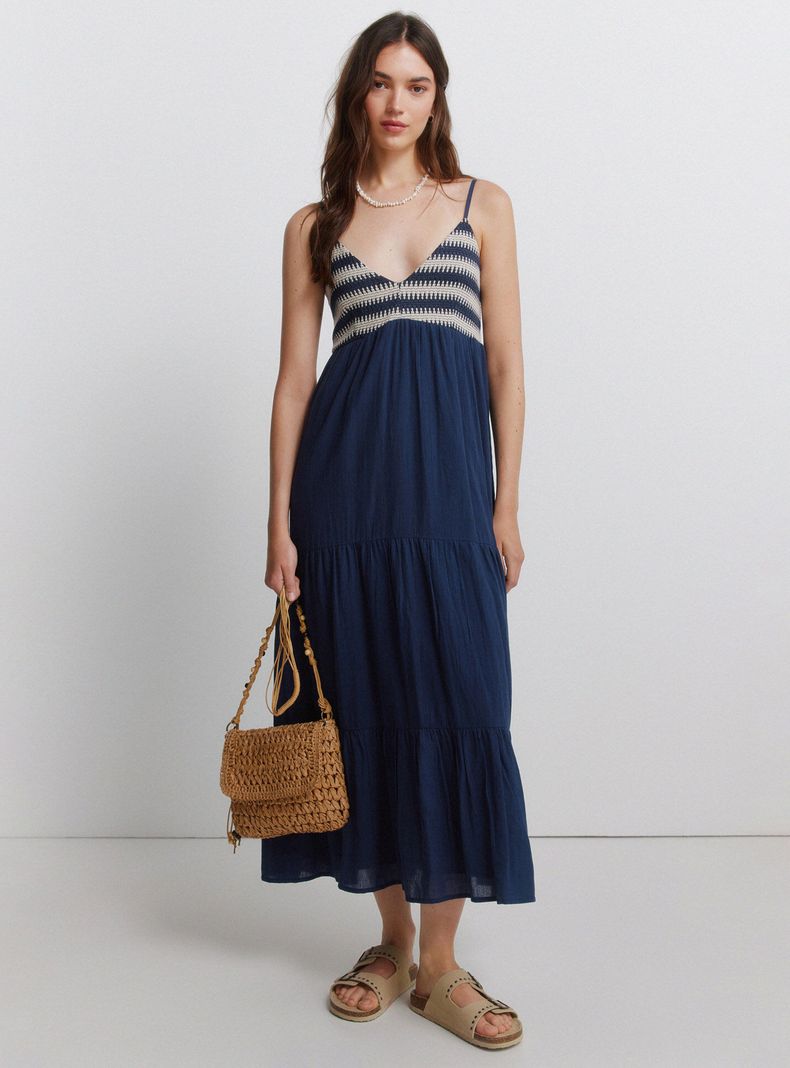 Vestido Tirantes Crochet