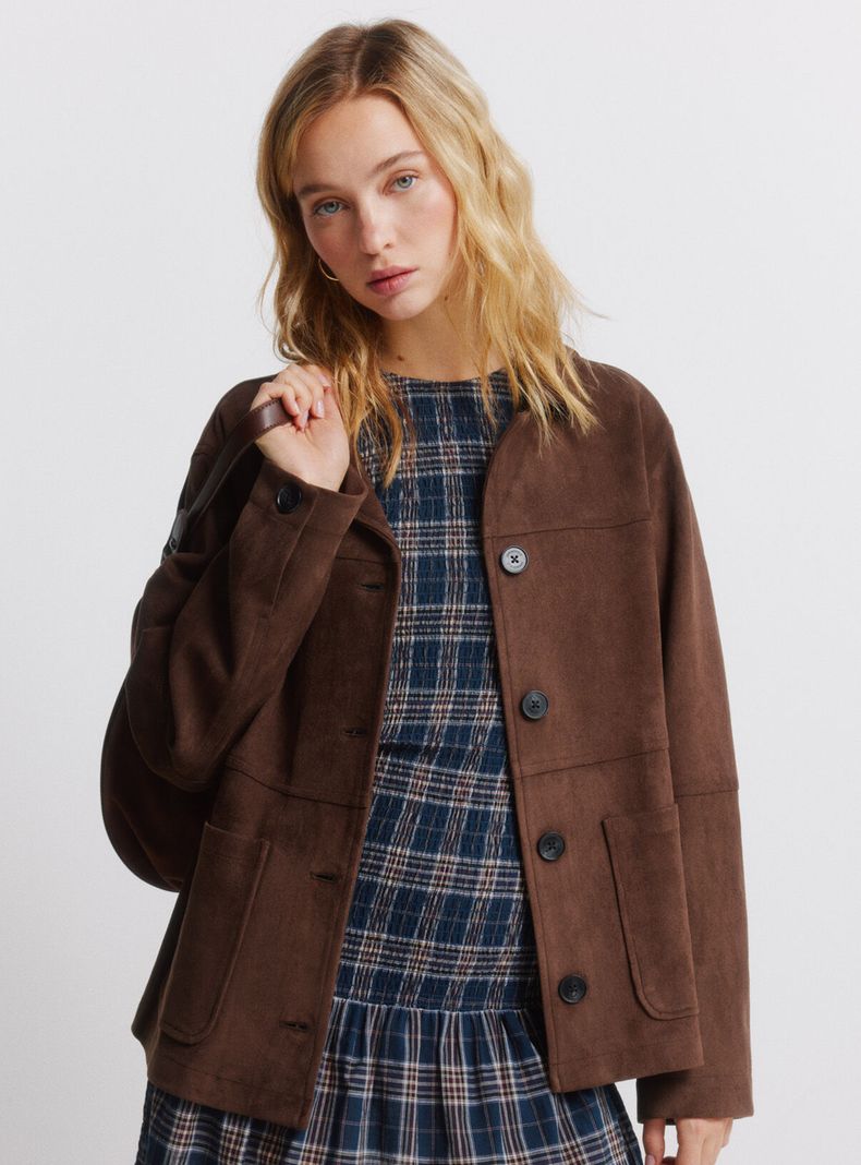 Chaqueta Antelina Bolsillos