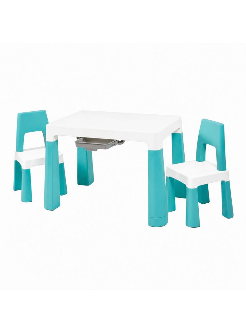 Set Mesa Infantil con 2 Sillas y Cajones Verde
