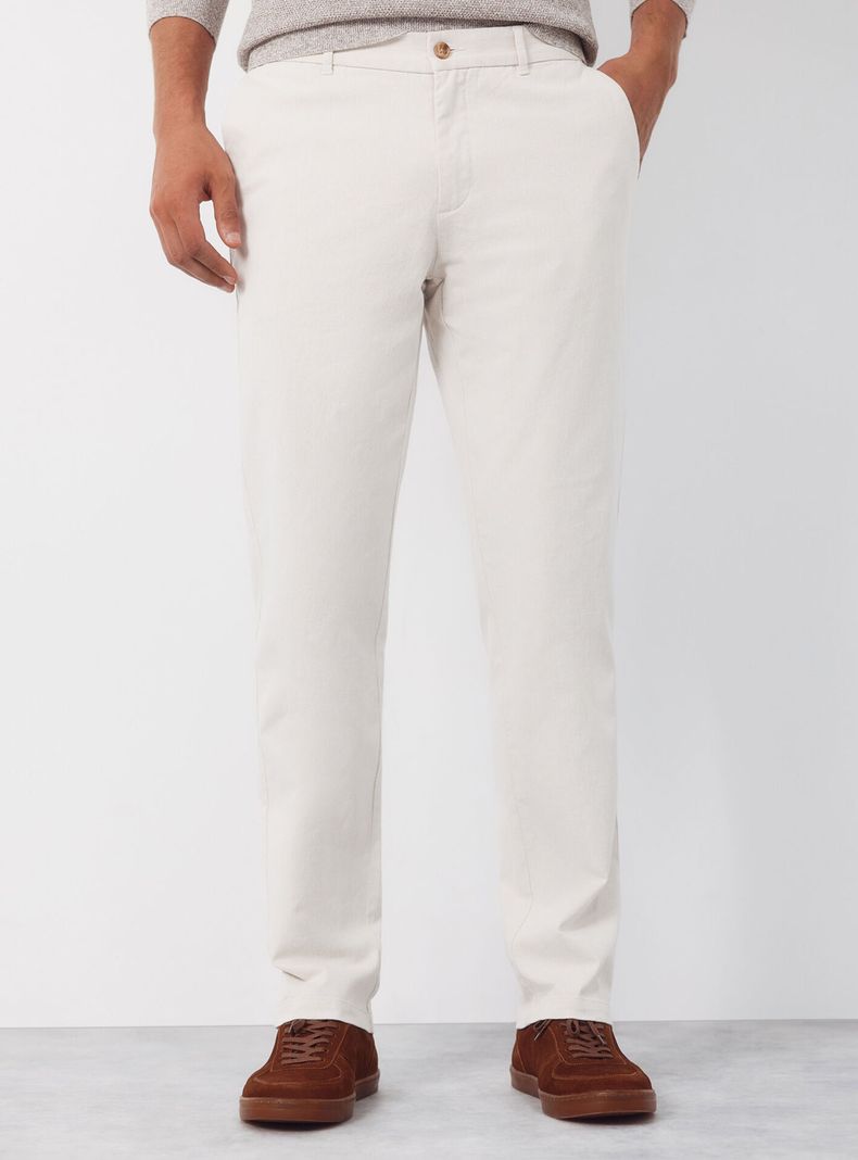 Pantalón Chino Algodón-Lino Regular