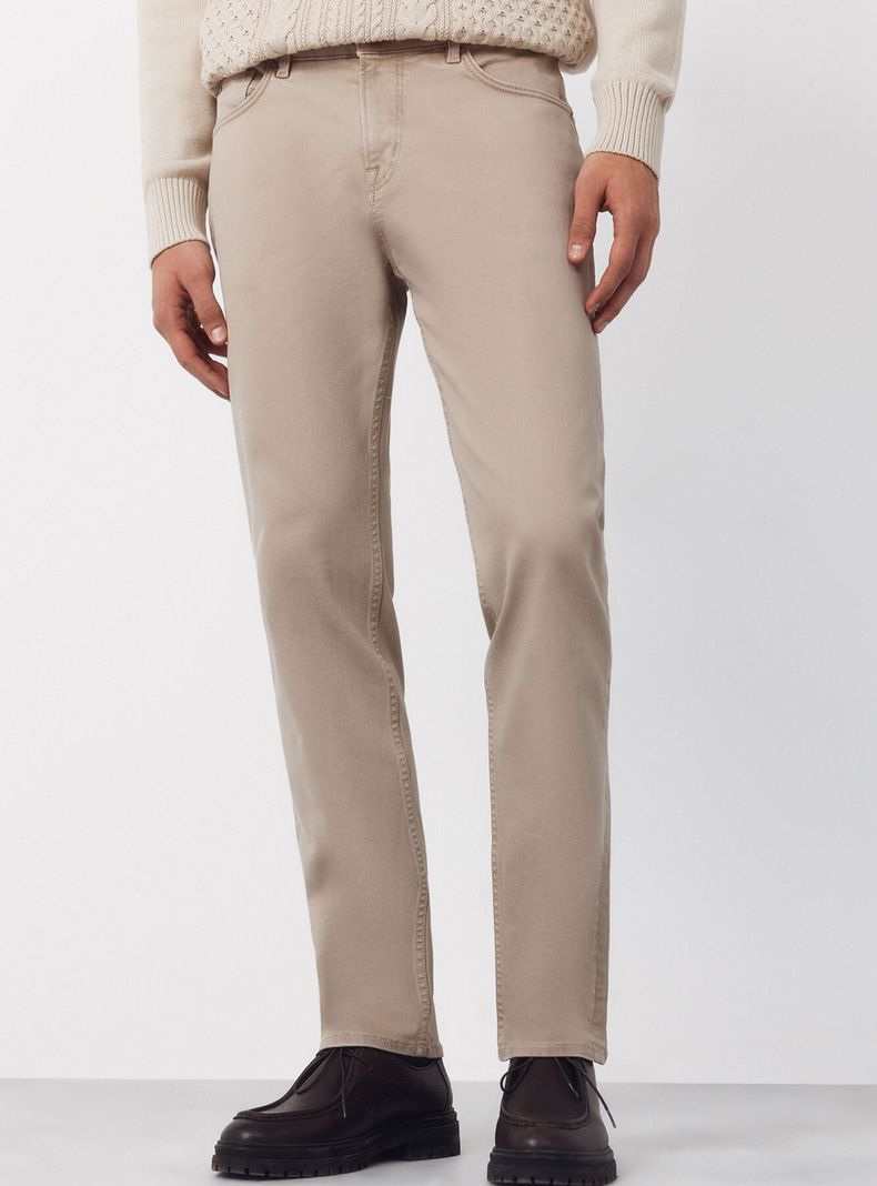 Pantalón 5 Bolsillos Color Regular Fit