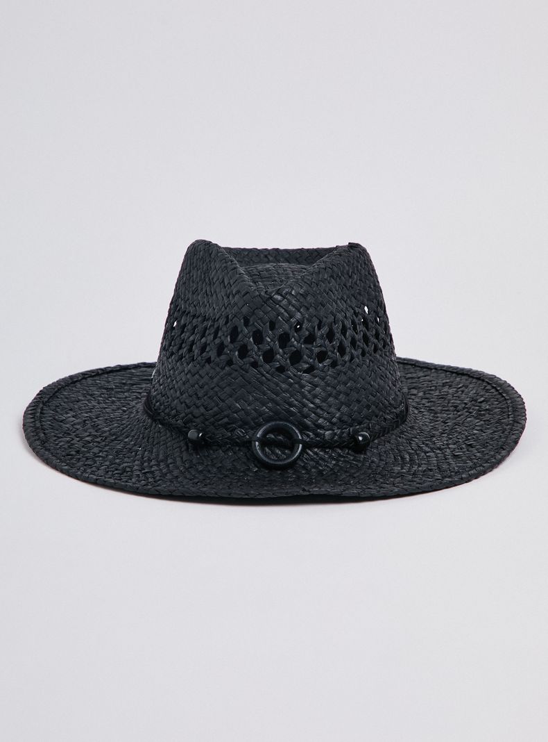Sombrero Estilo Vaquero con Cuentas Decorativas