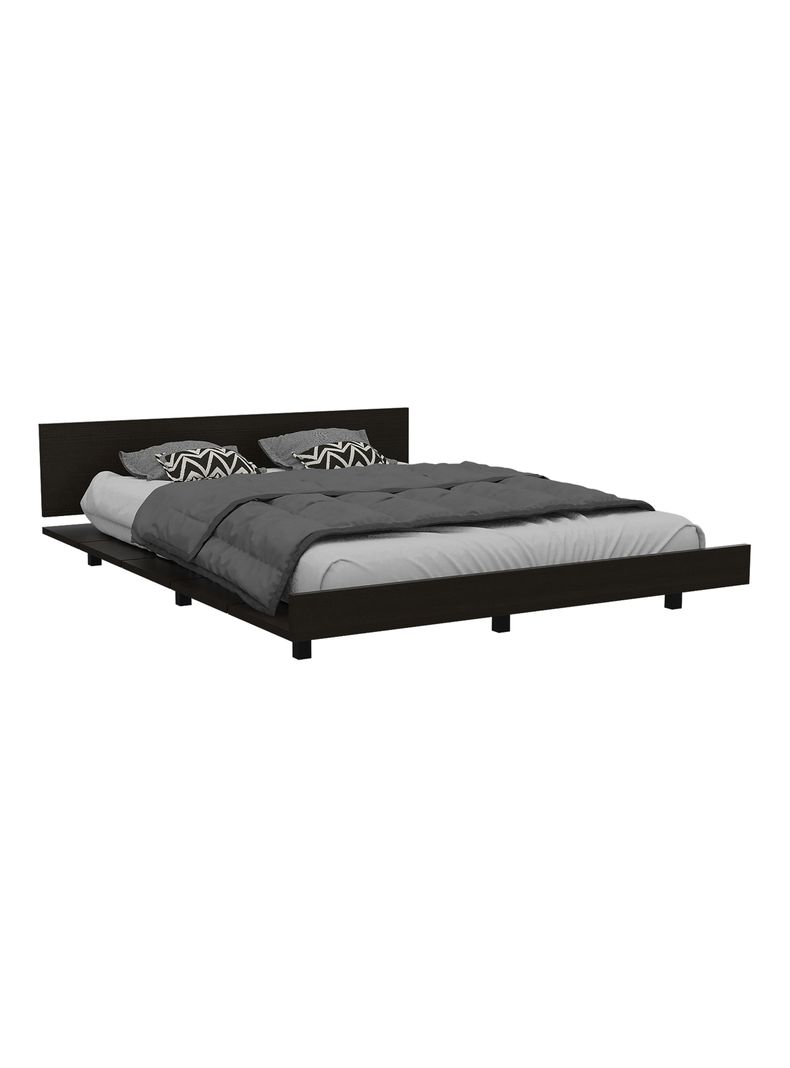 Base de Cama 2 Plazas + 2 Veladores Kaia Wengue-Miel