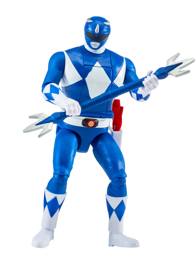 Figura de Acción Power Rangers Azul Gira Cabeza