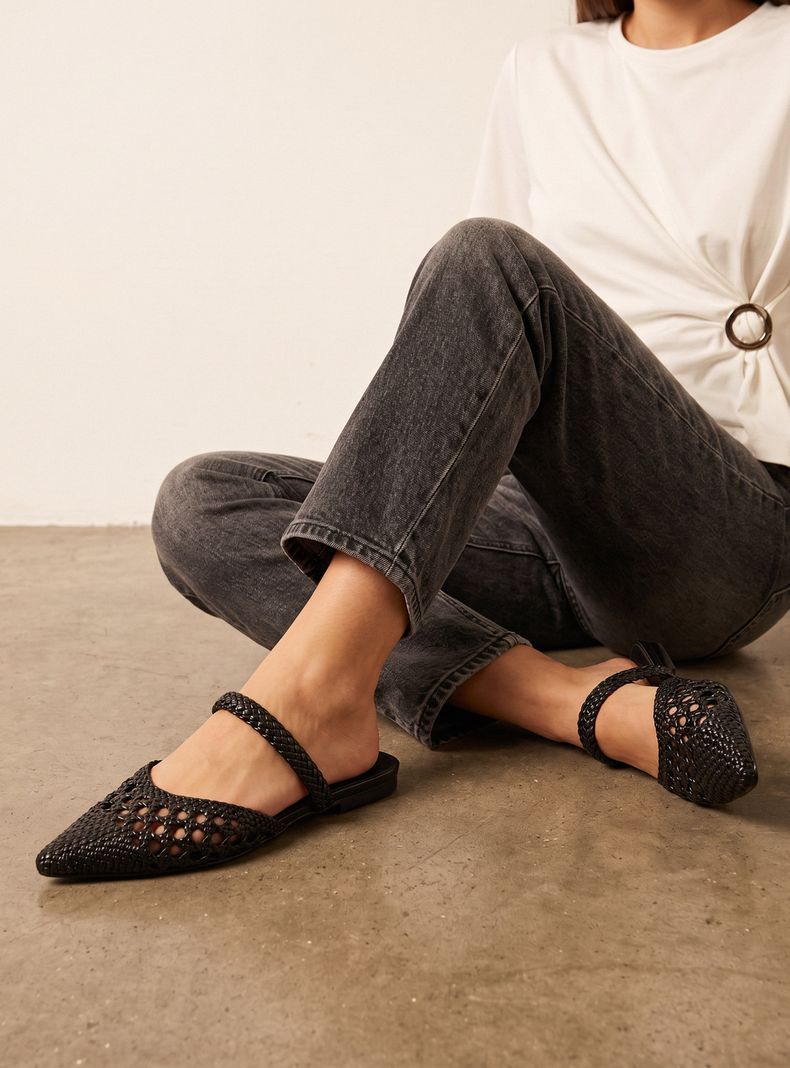 Ballerina Slip On Mujer Trenzada