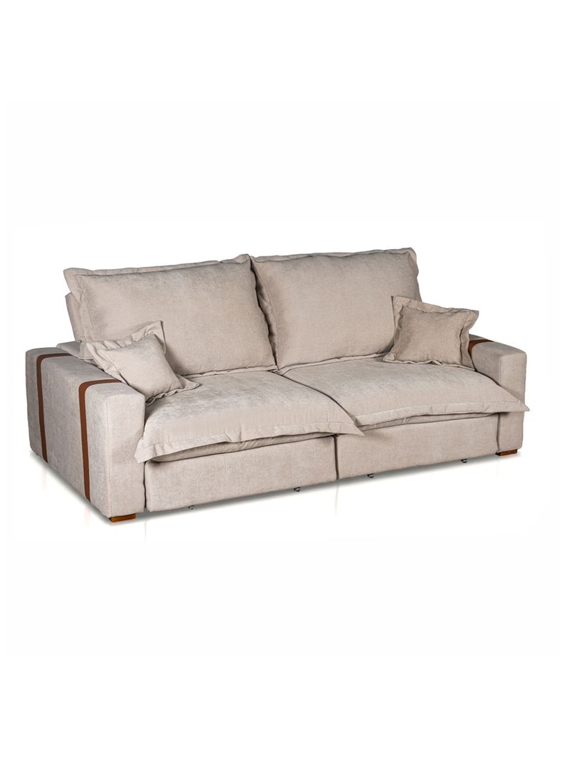 Sofa Retractil Reclinable Nairobi Caramelo Beige