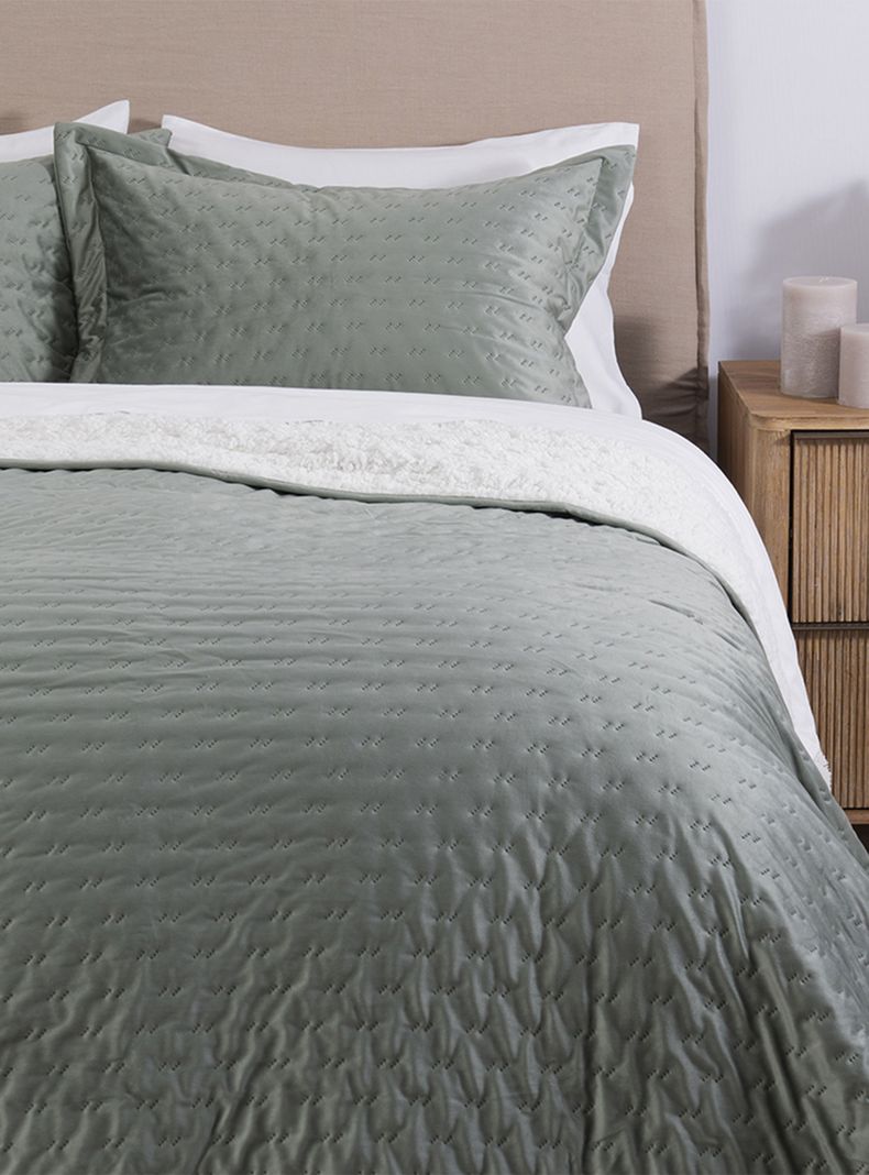 Quilt Velv Sherpa 1.5 Plazas Jiro Verde
