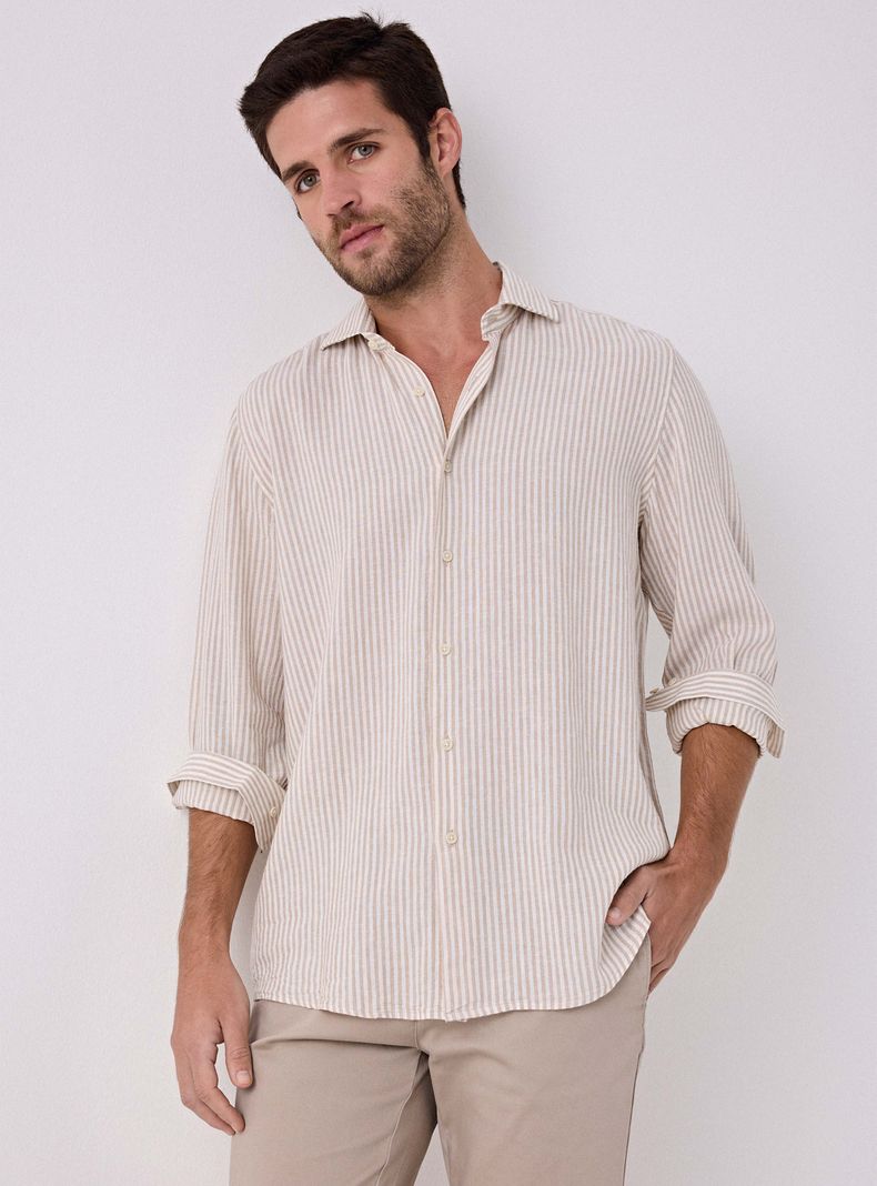 Camisa Lino Rayas