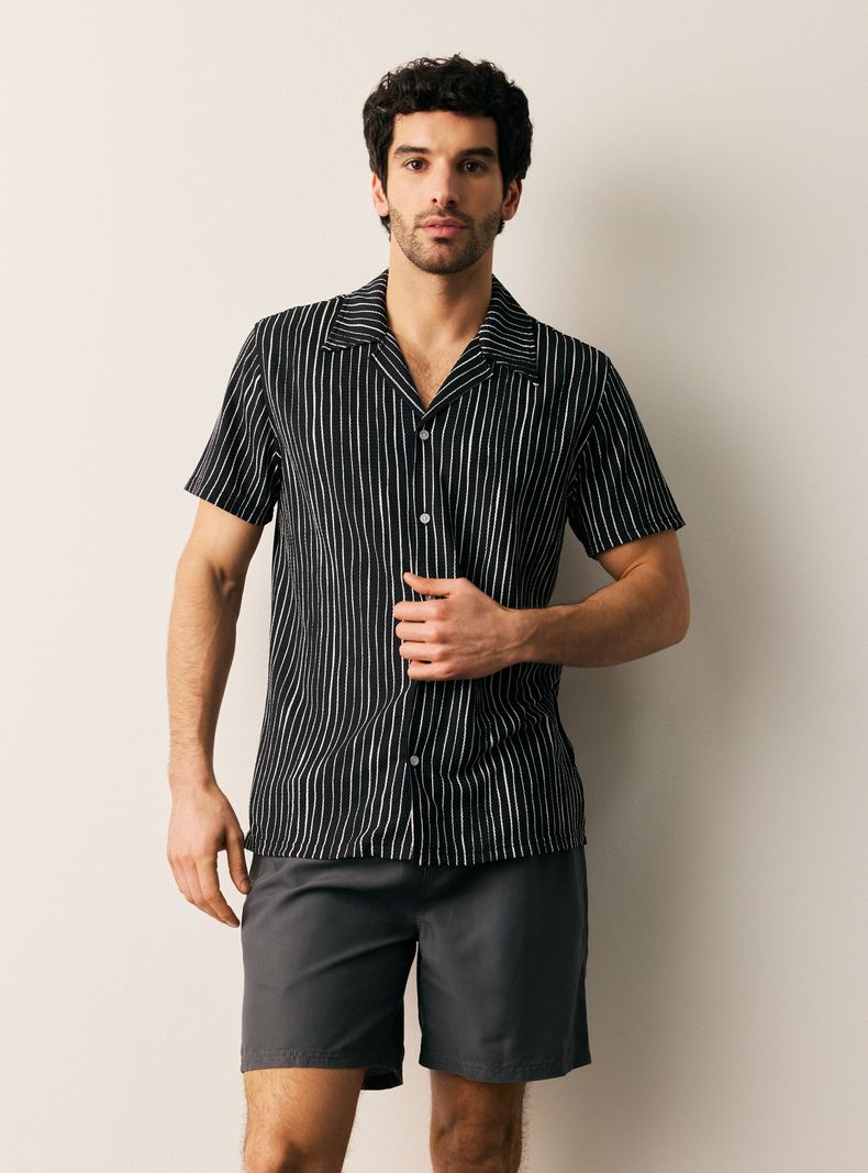 Camisa Manga Corta Rayas