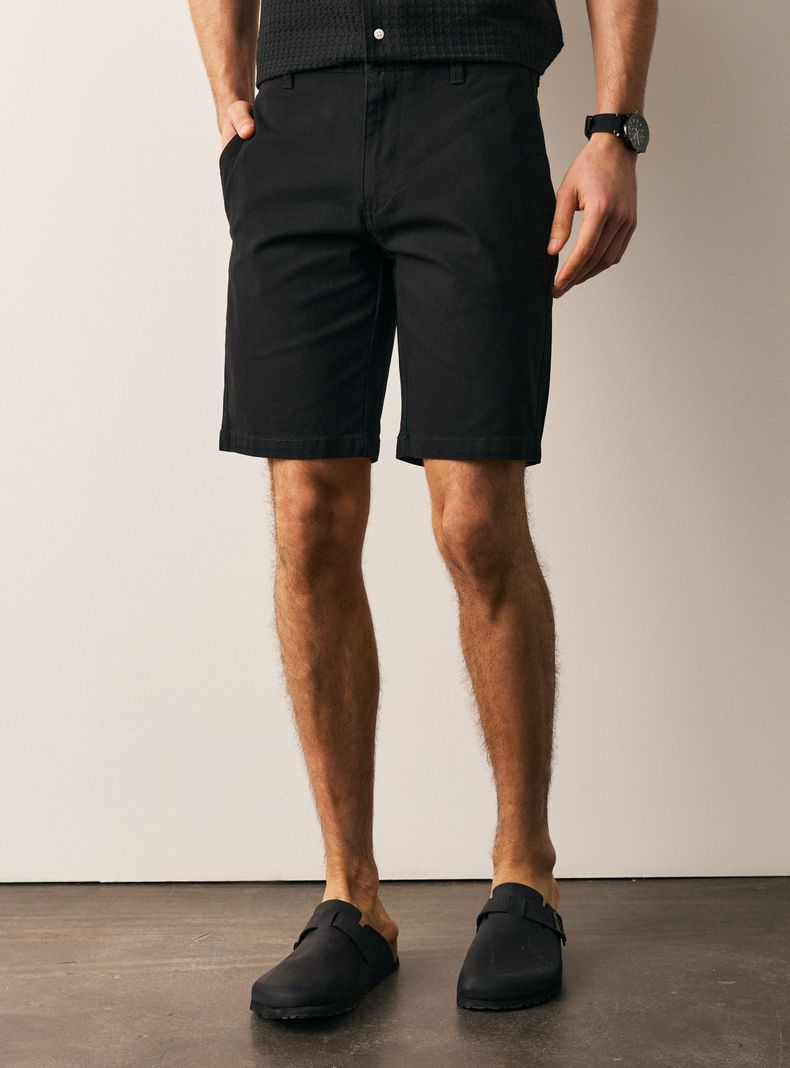 Bermuda Gabardina Corte Chino Cintura Elasticada