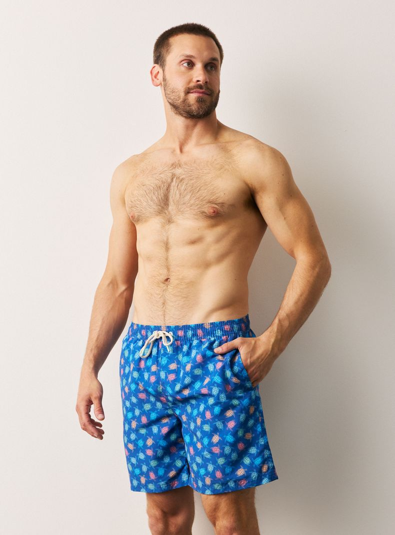Traje de Baño Print Marino Regular Fit