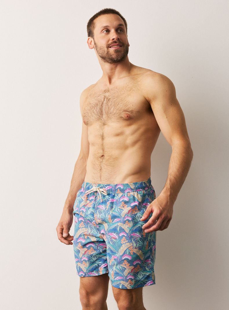Traje de Baño Print Colorido Regular Fit