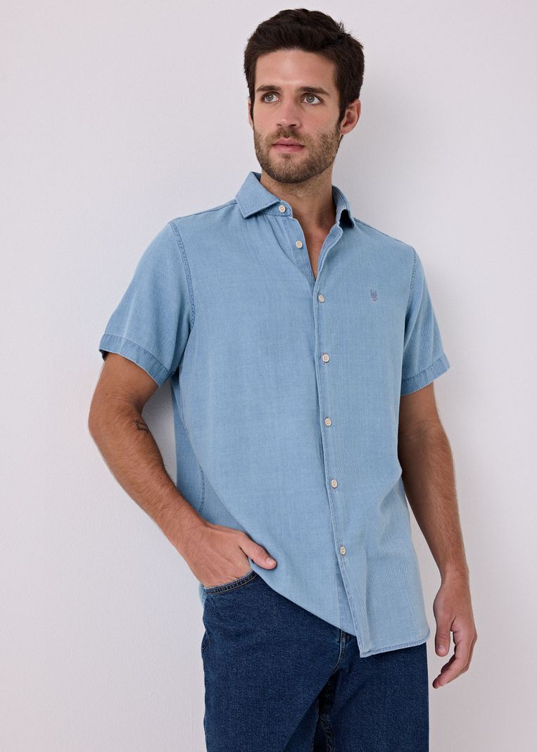 Camisa Dobby Textura Algodón