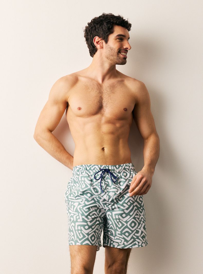 Traje de Baño Print Regular Fit