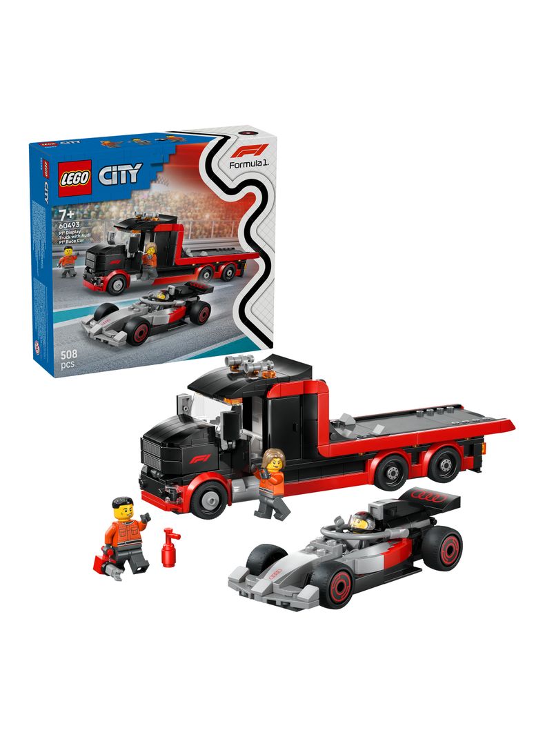 Lego Camión Exposición F1 con Auto Audi 508 Piezas