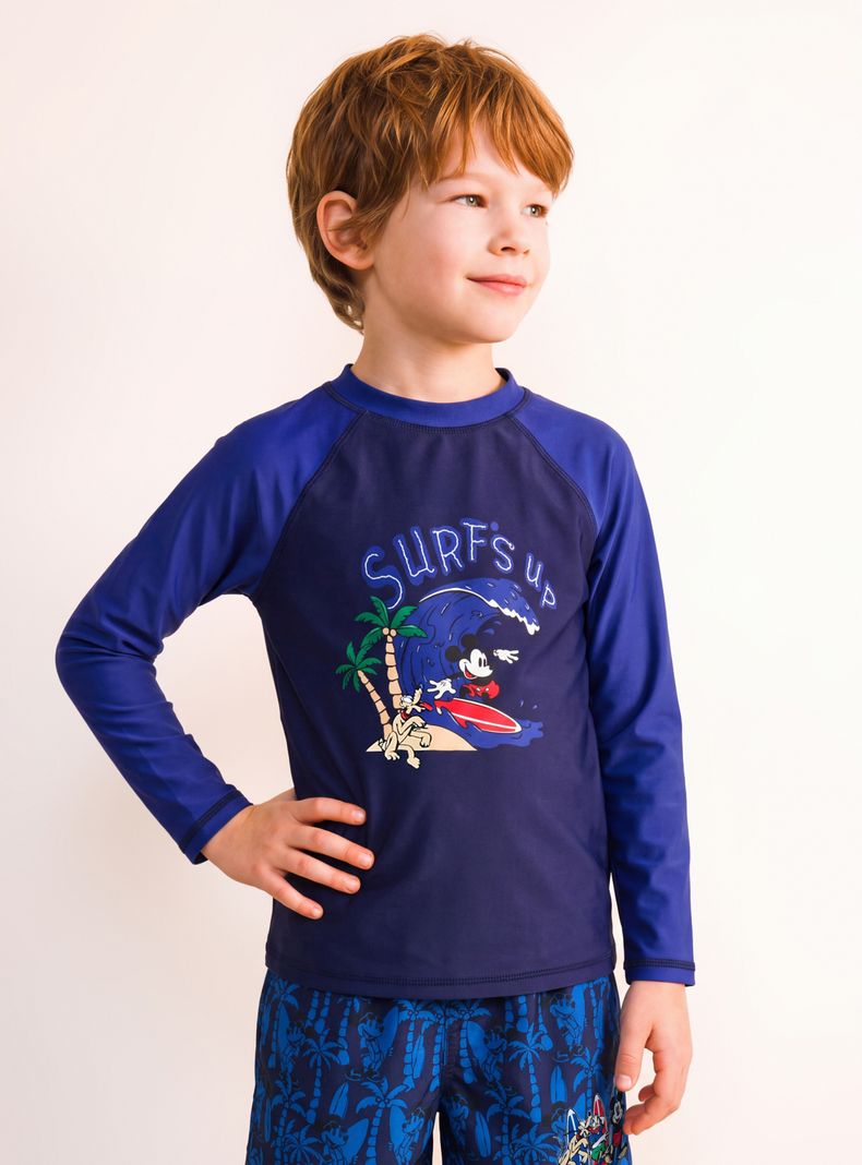 Traje de Baño Polera de Agua Mickey Mouse y Pluto