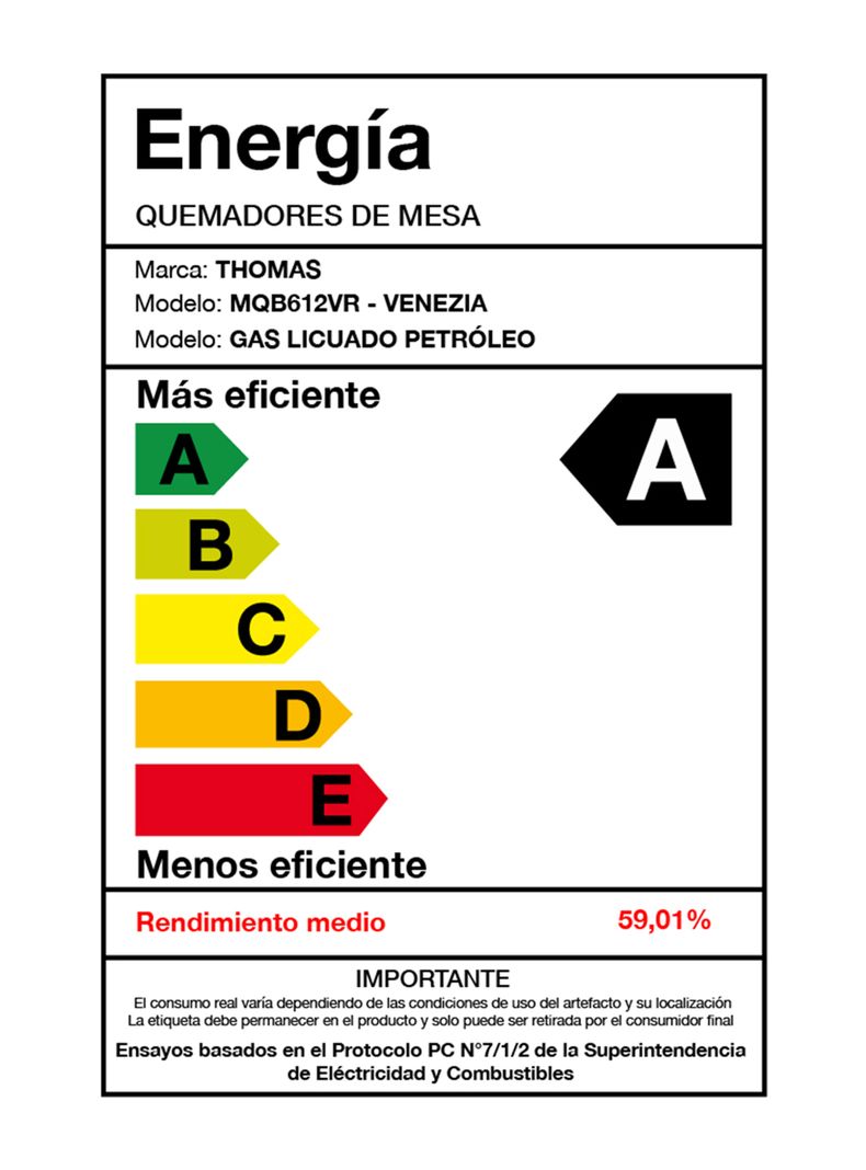 Cocina a Gas 5 Quemadores Venezia Negro-5