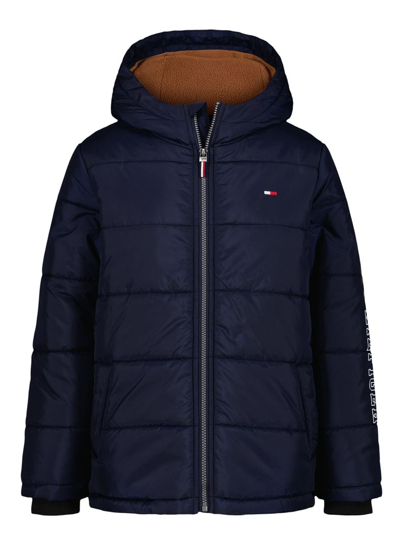 Parka Puffer Logo en Manga Niño
