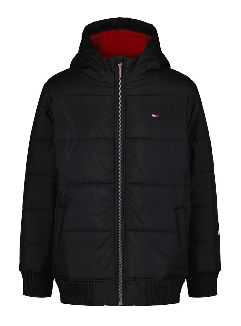 Parka Puffer Logo Colorblock en Manga