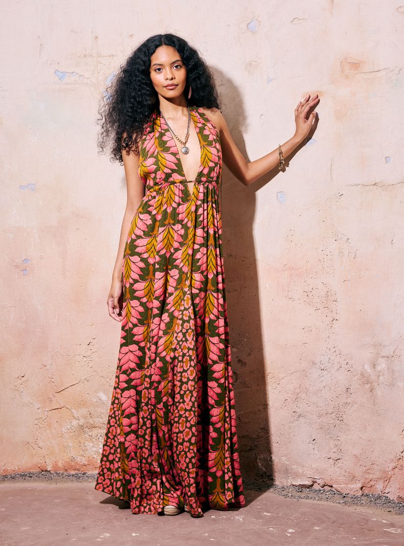 Vestido Tela Jacquard Textura