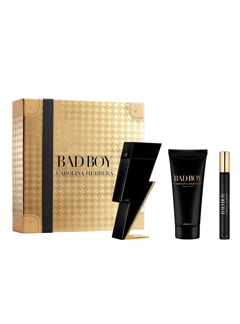 Set Perfume Bad Boy EDT Hombre 100 ml + Gel de Baño 100 ml + EDT 10 ml